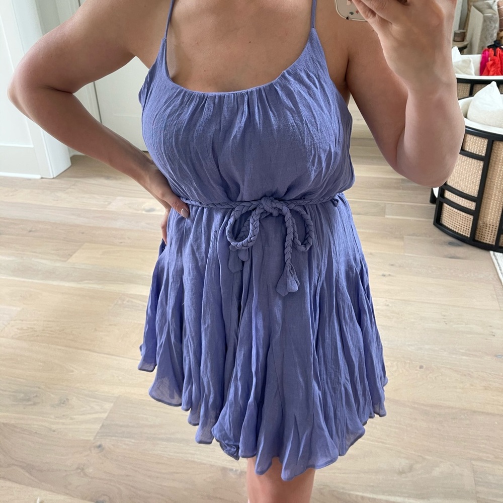 Float Purple Dress with Rope Tie
